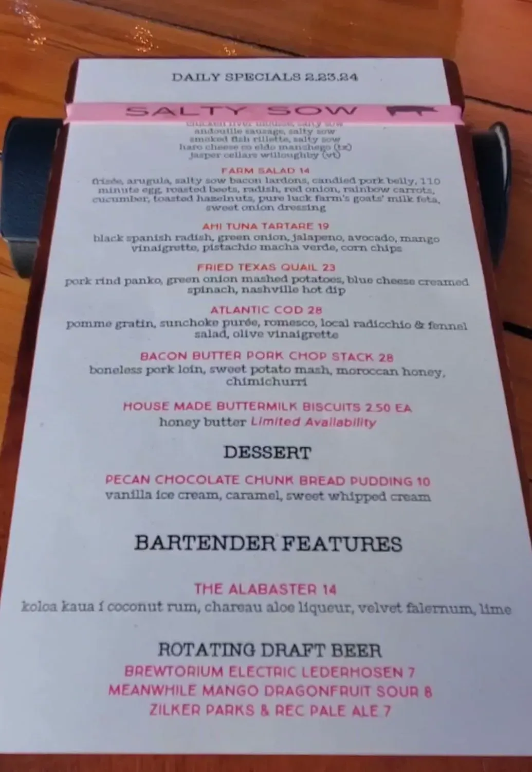 Menu 4