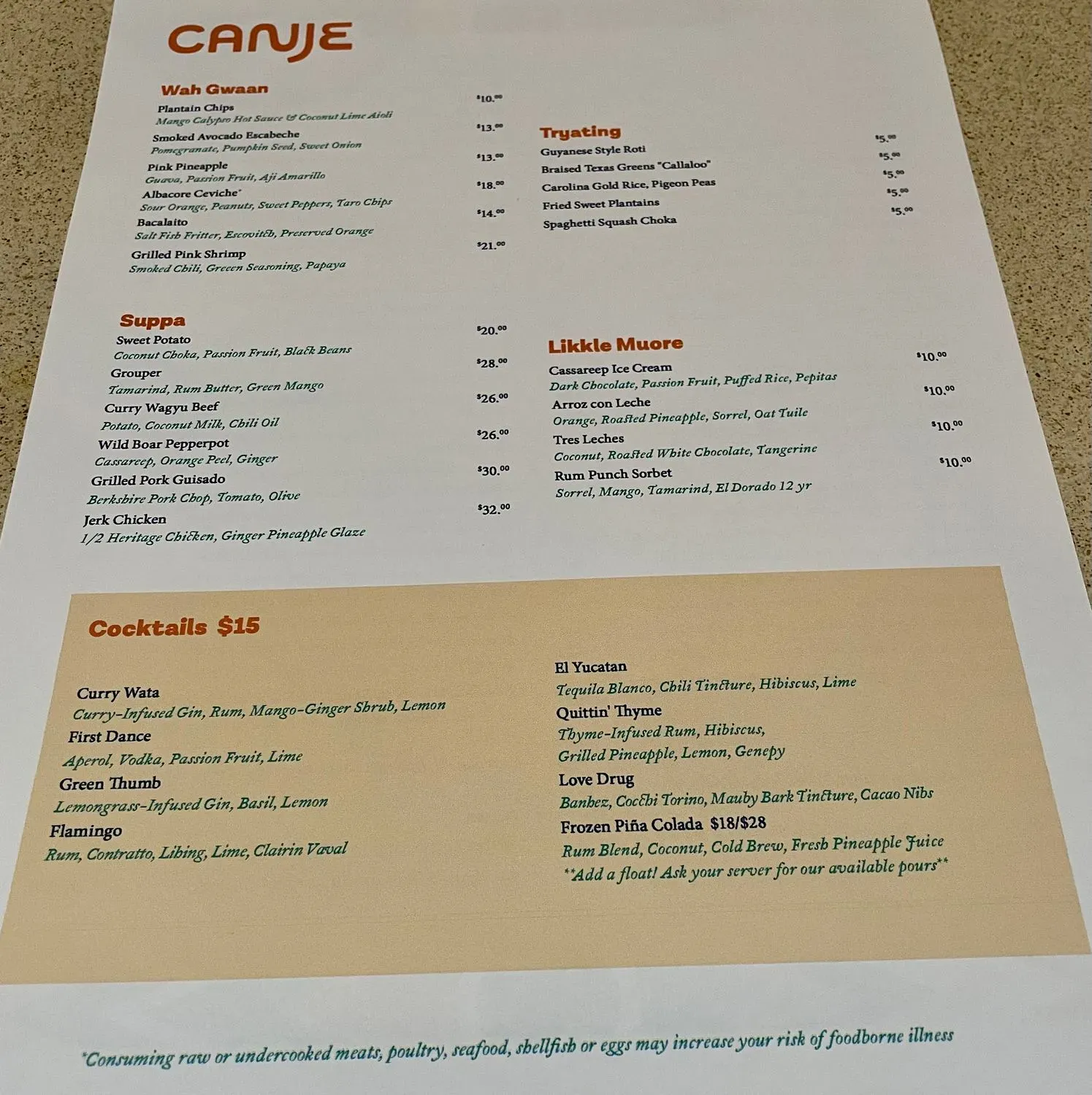 Menu 1