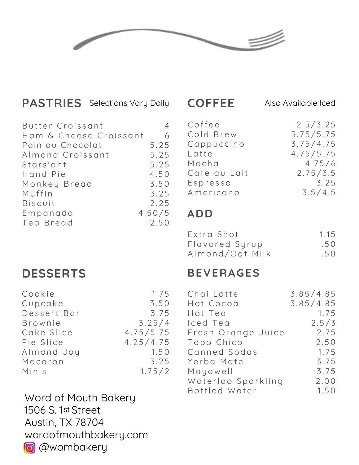 Menu 1