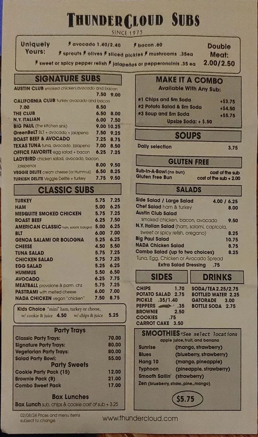 Menu 1