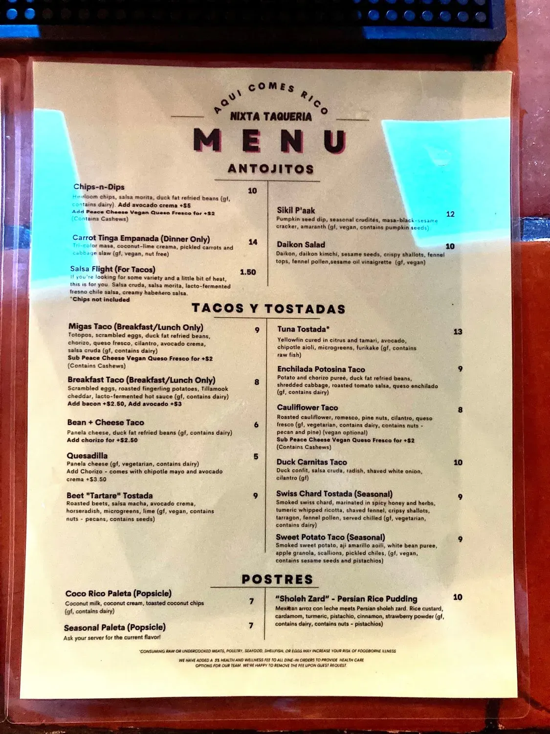 Menu 6