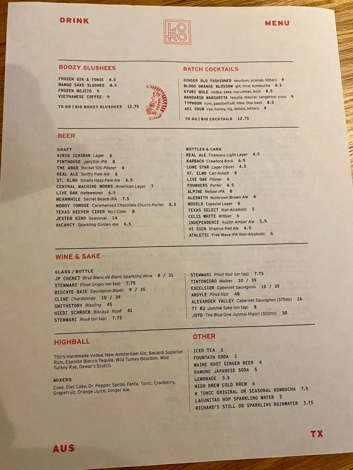 Menu 1