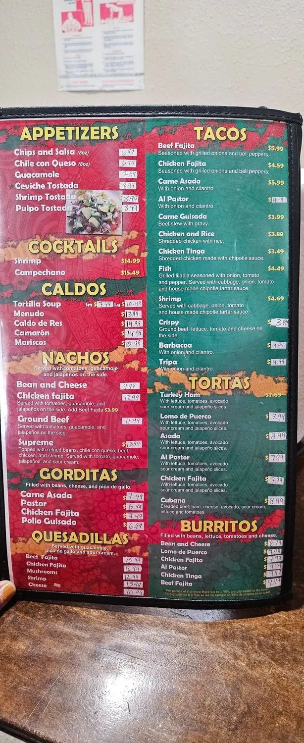 Menu 1