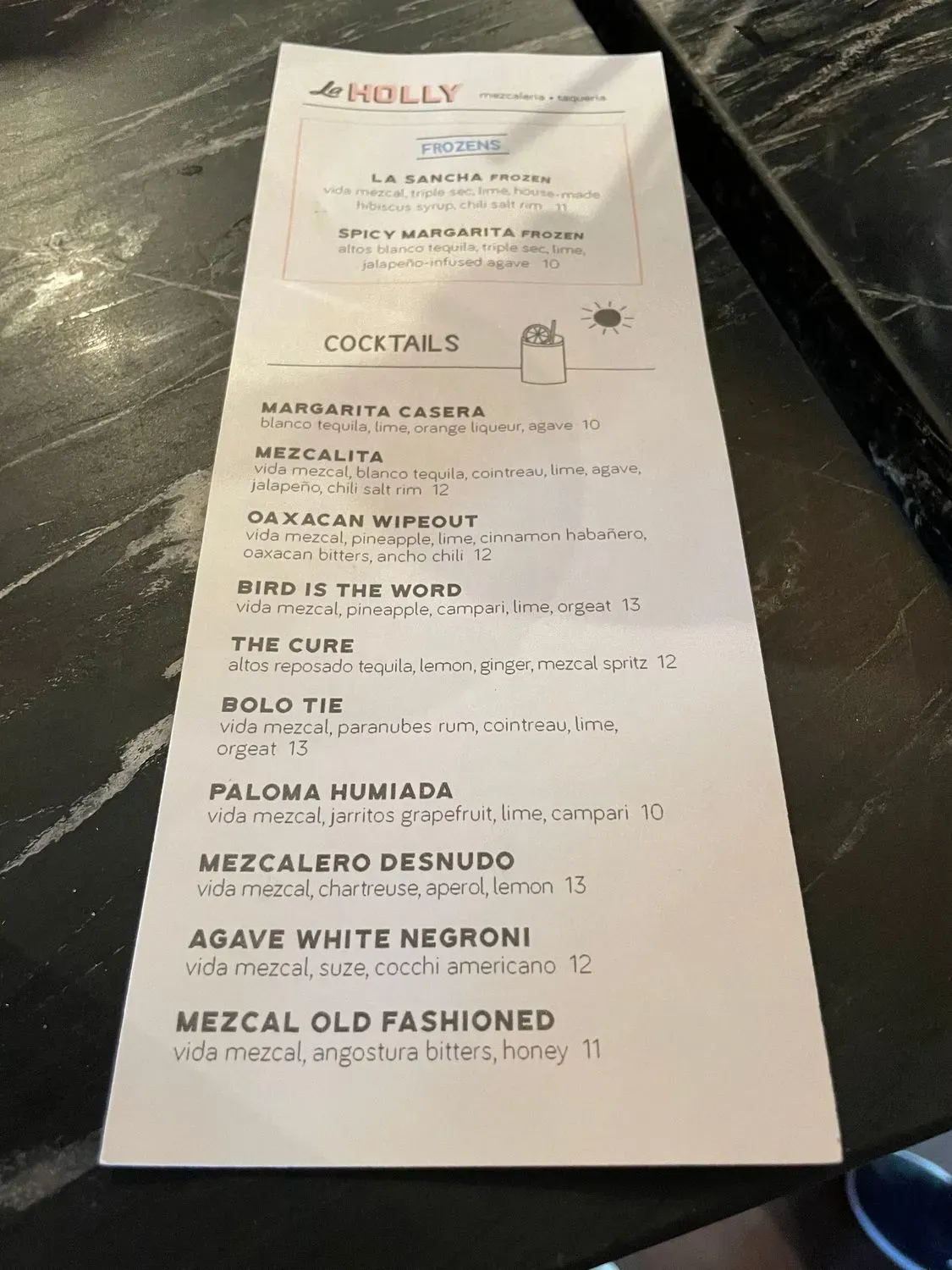 Menu 1