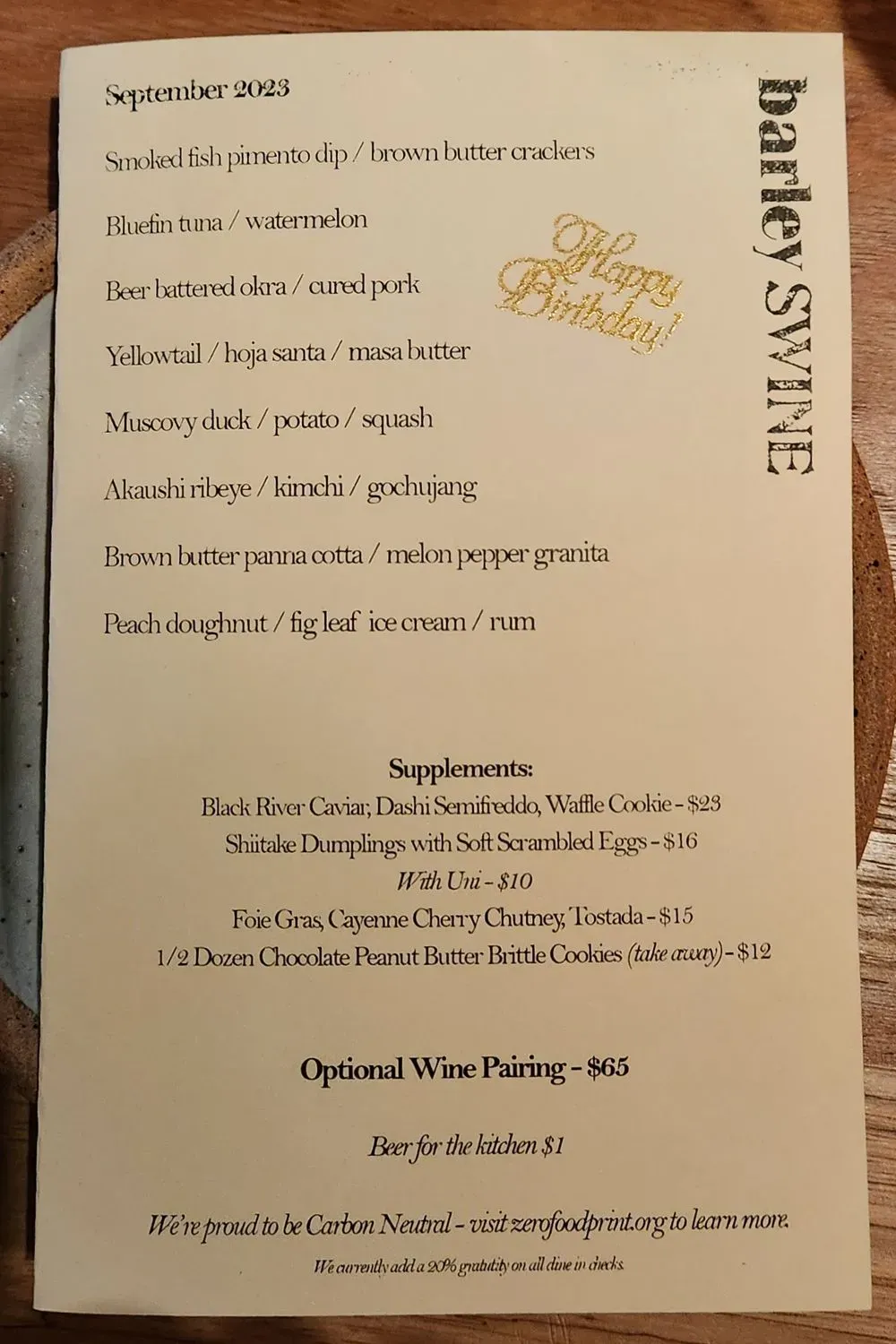 Menu 5