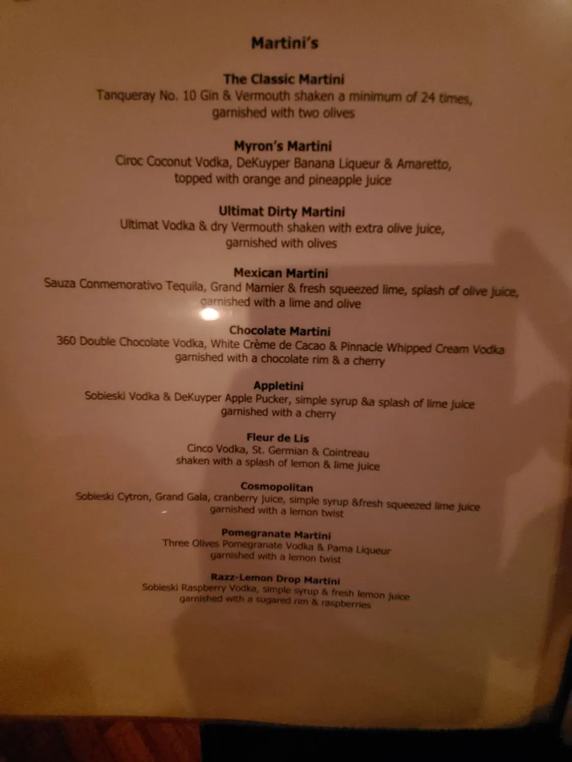 Menu 1