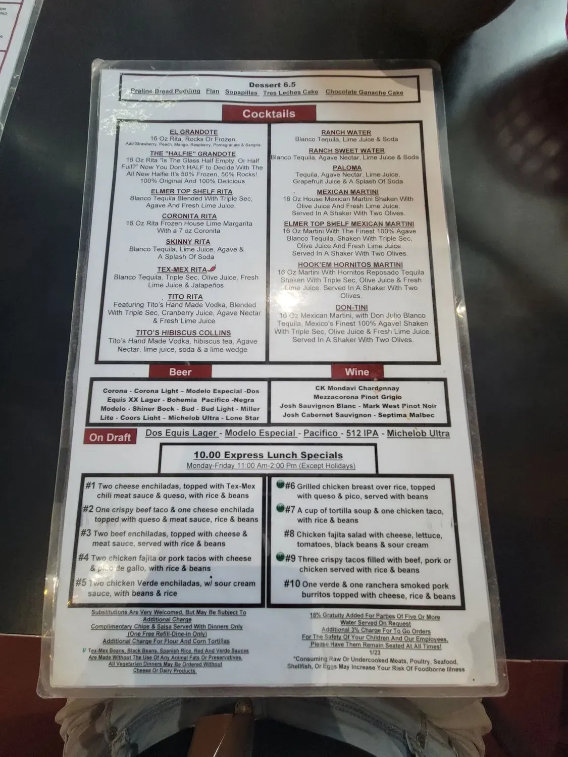 Menu 4