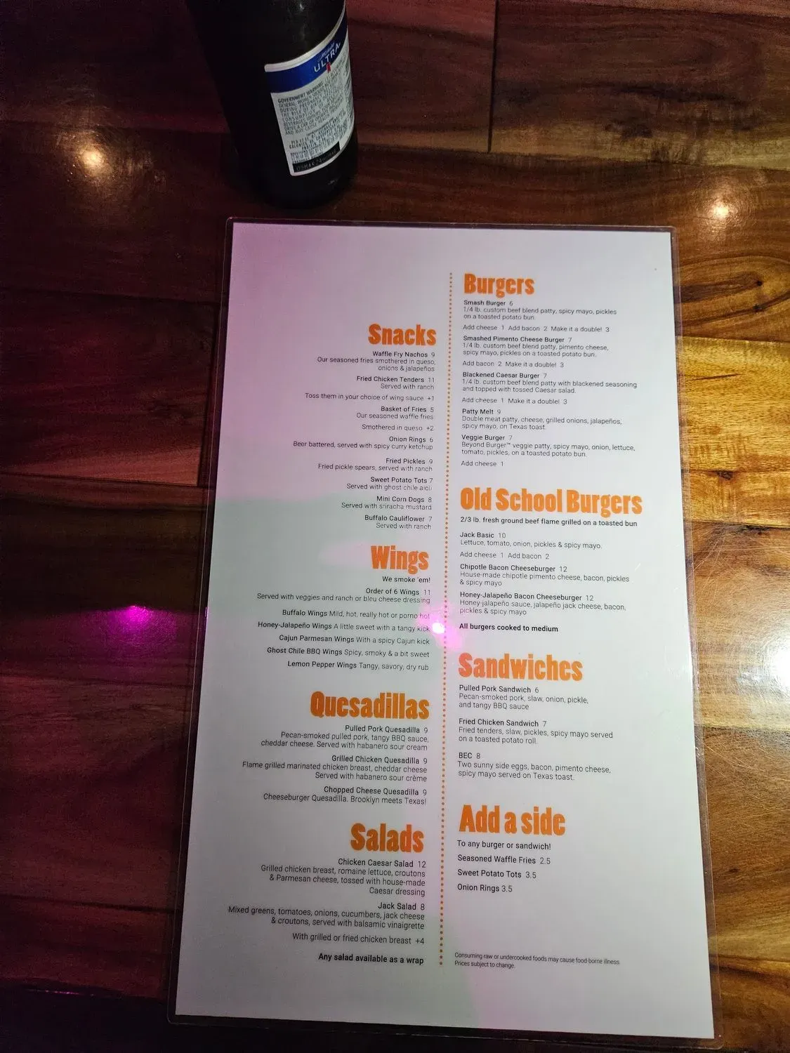 Menu 4