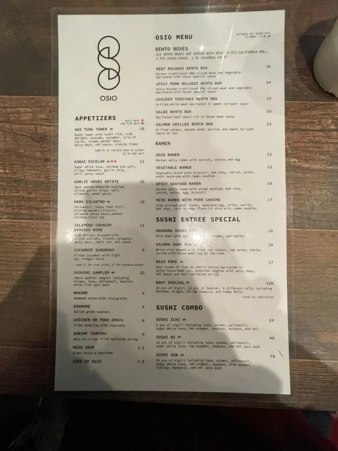 Menu 5