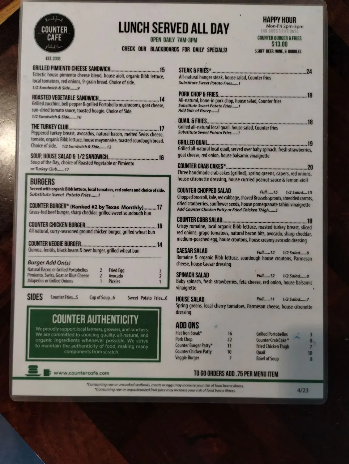 Menu 2