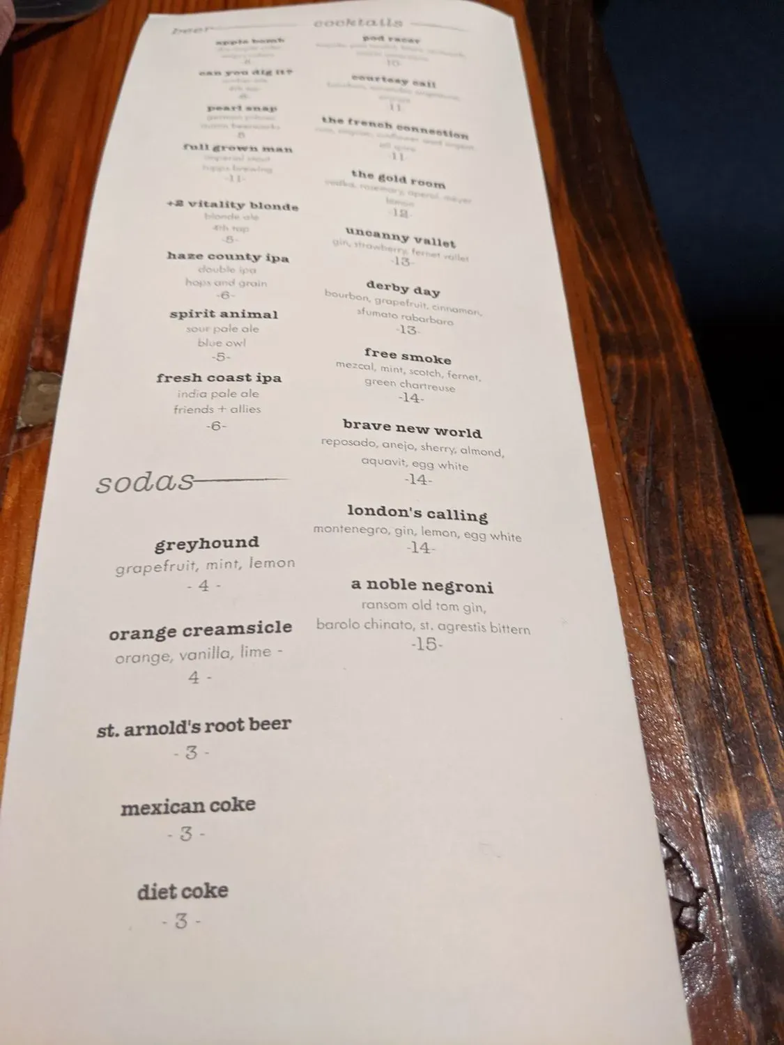 Menu 1