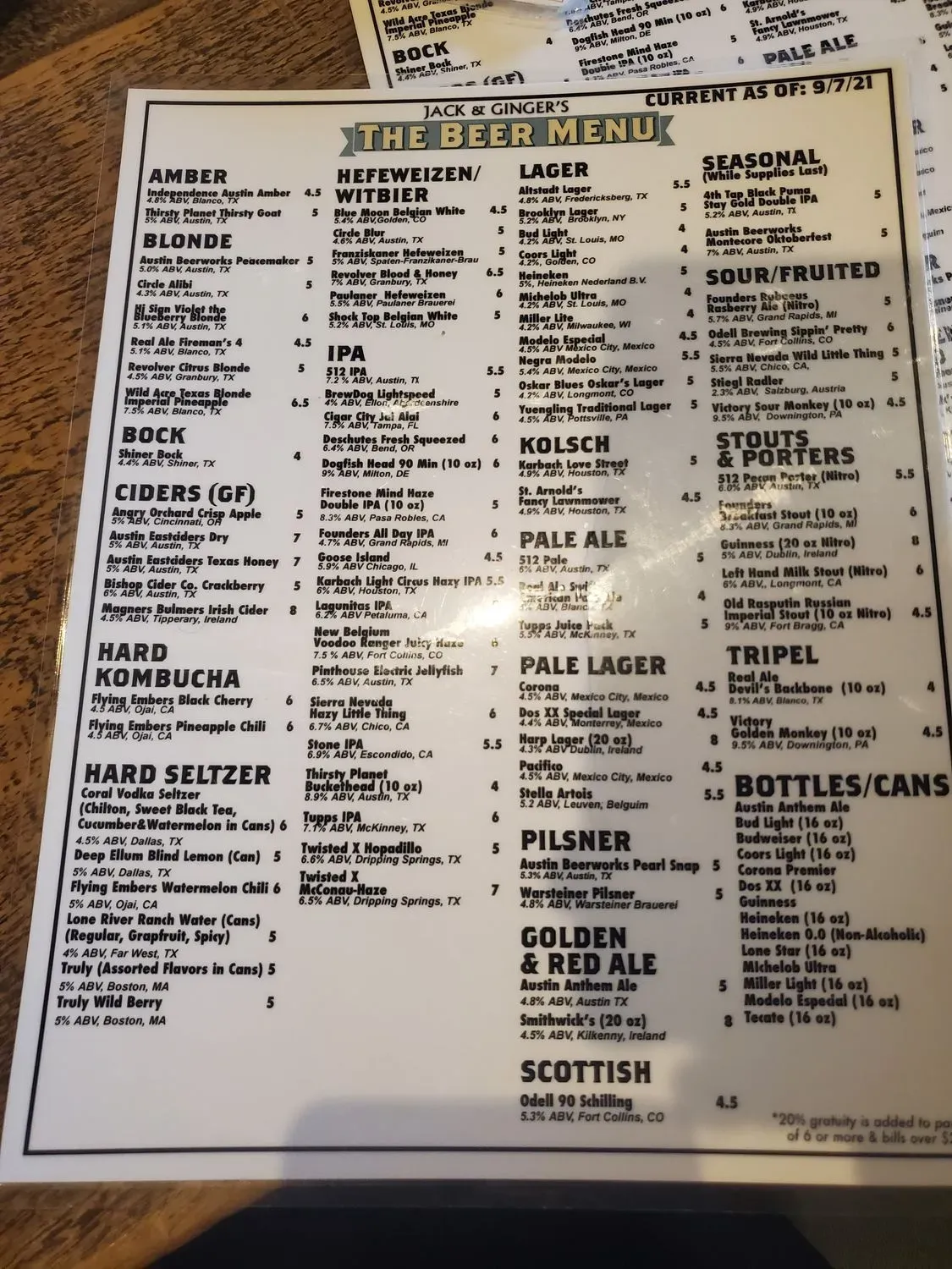 Menu 5