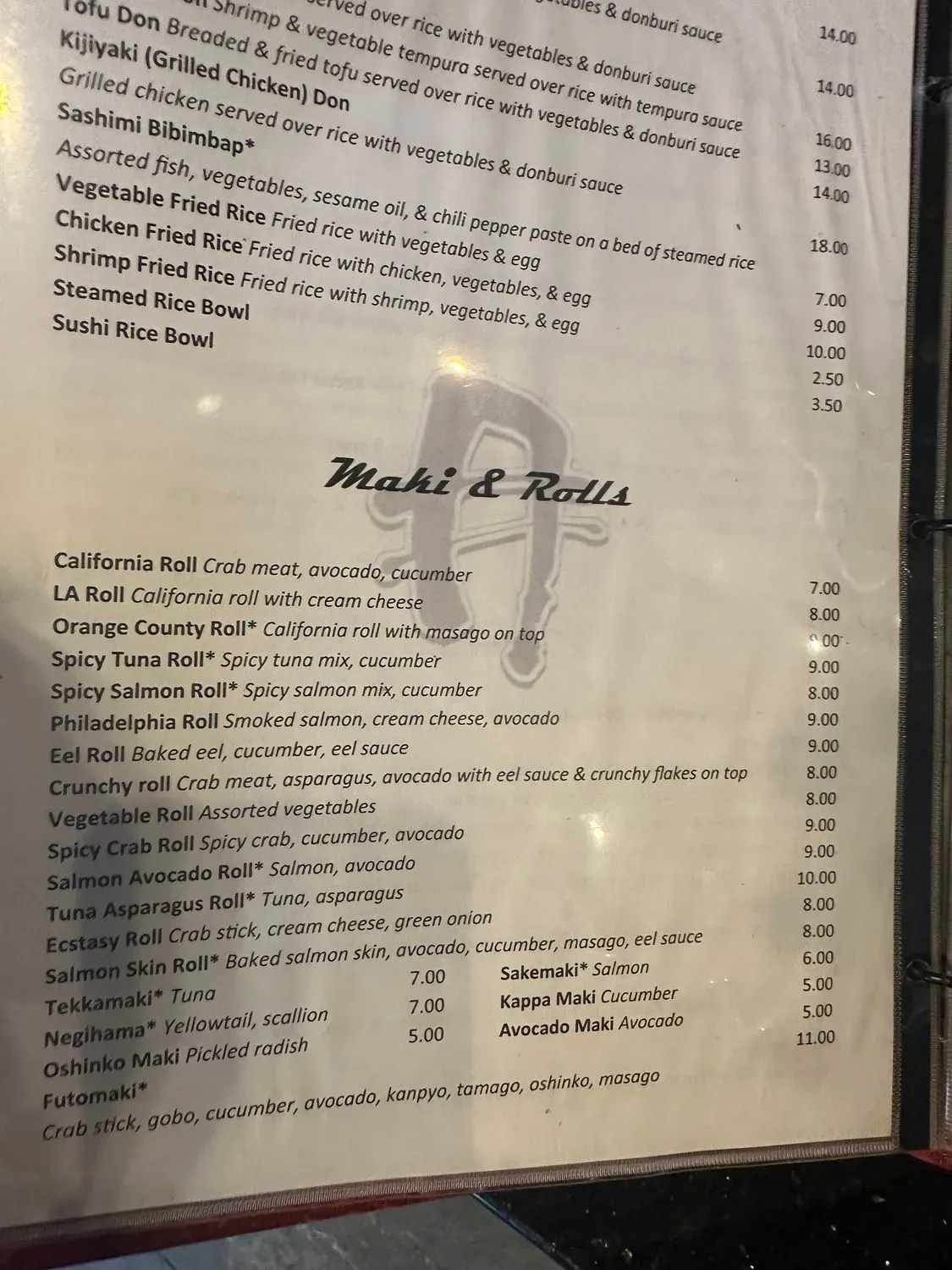 Menu 5