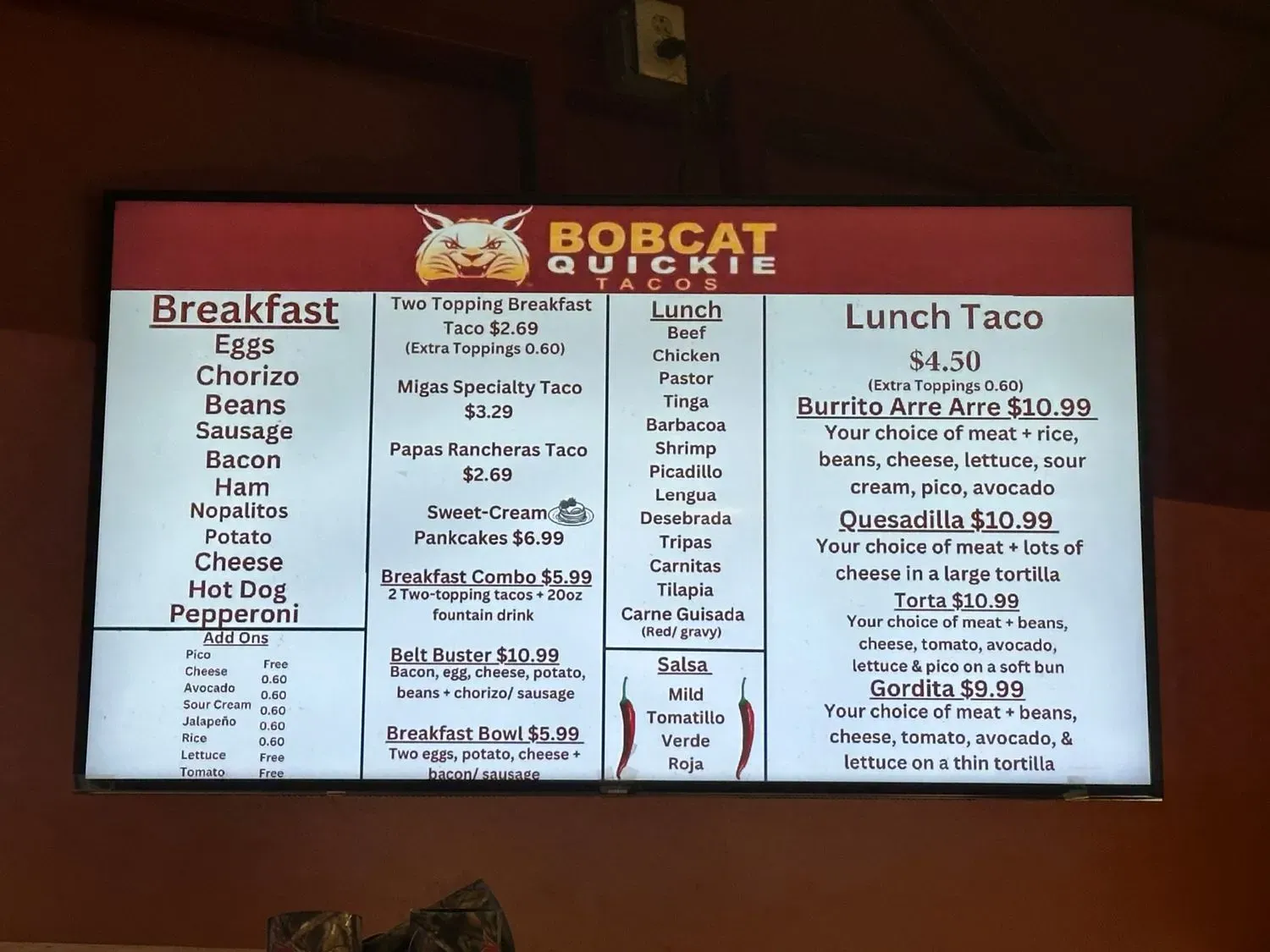 Menu 1