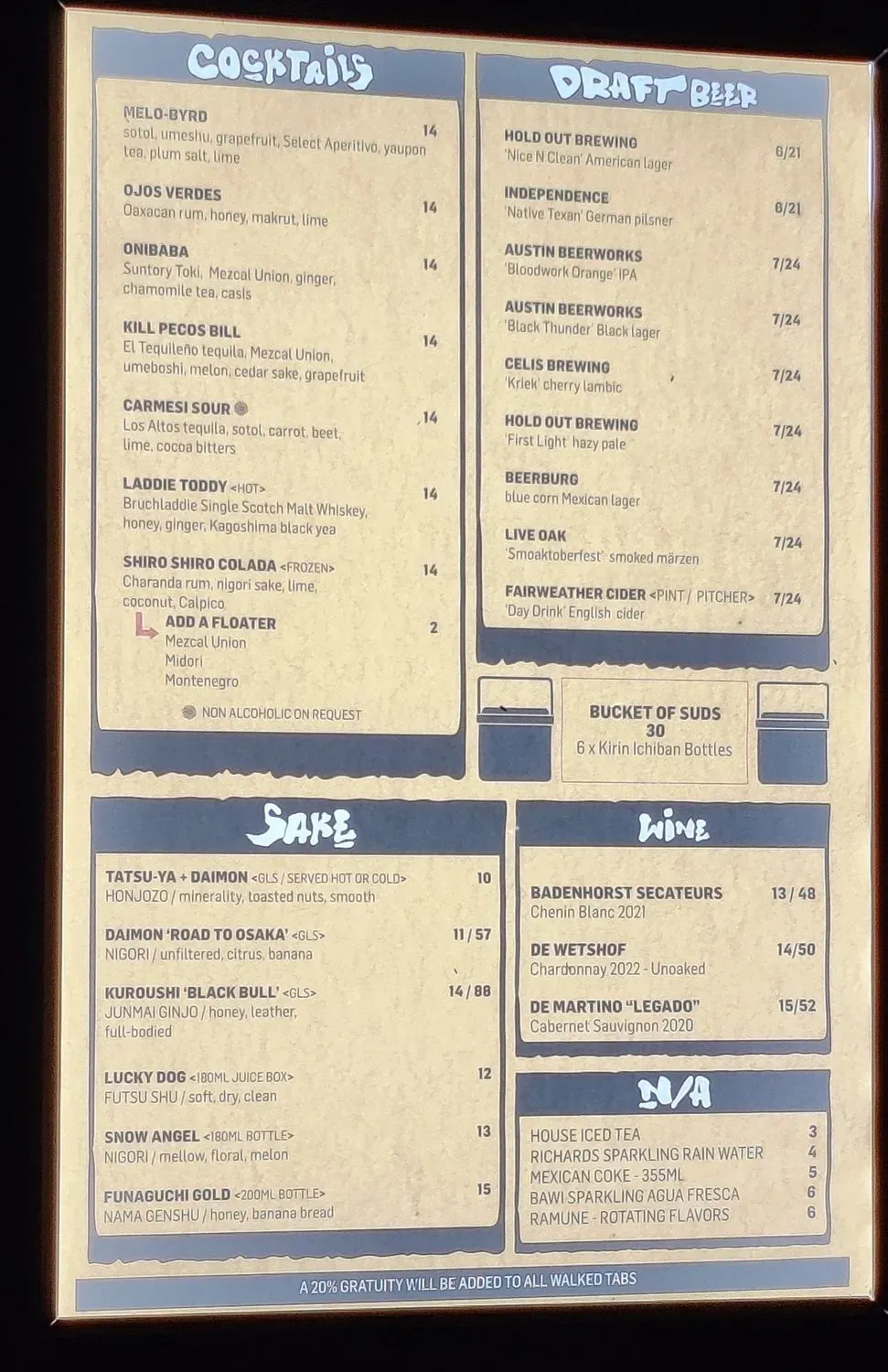 Menu 5