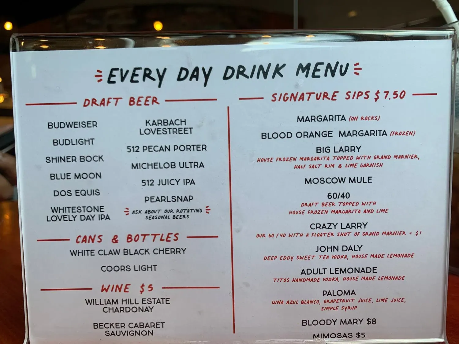 Menu 5