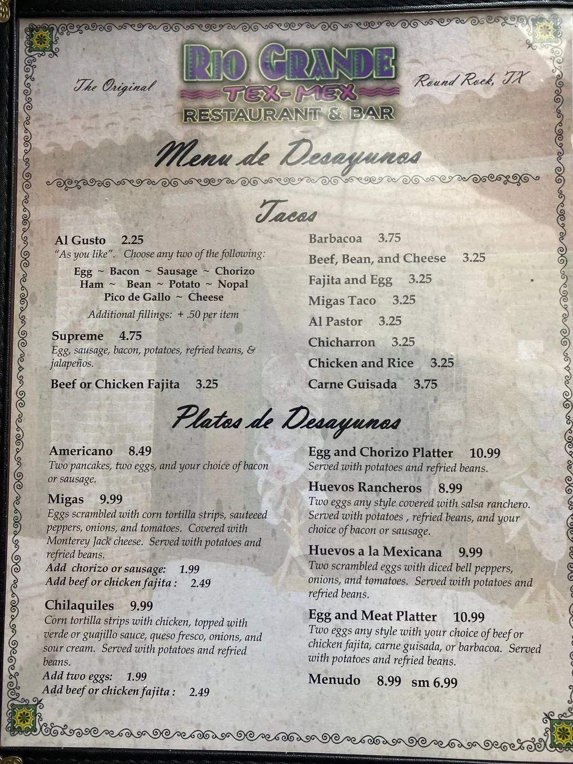 Menu 1