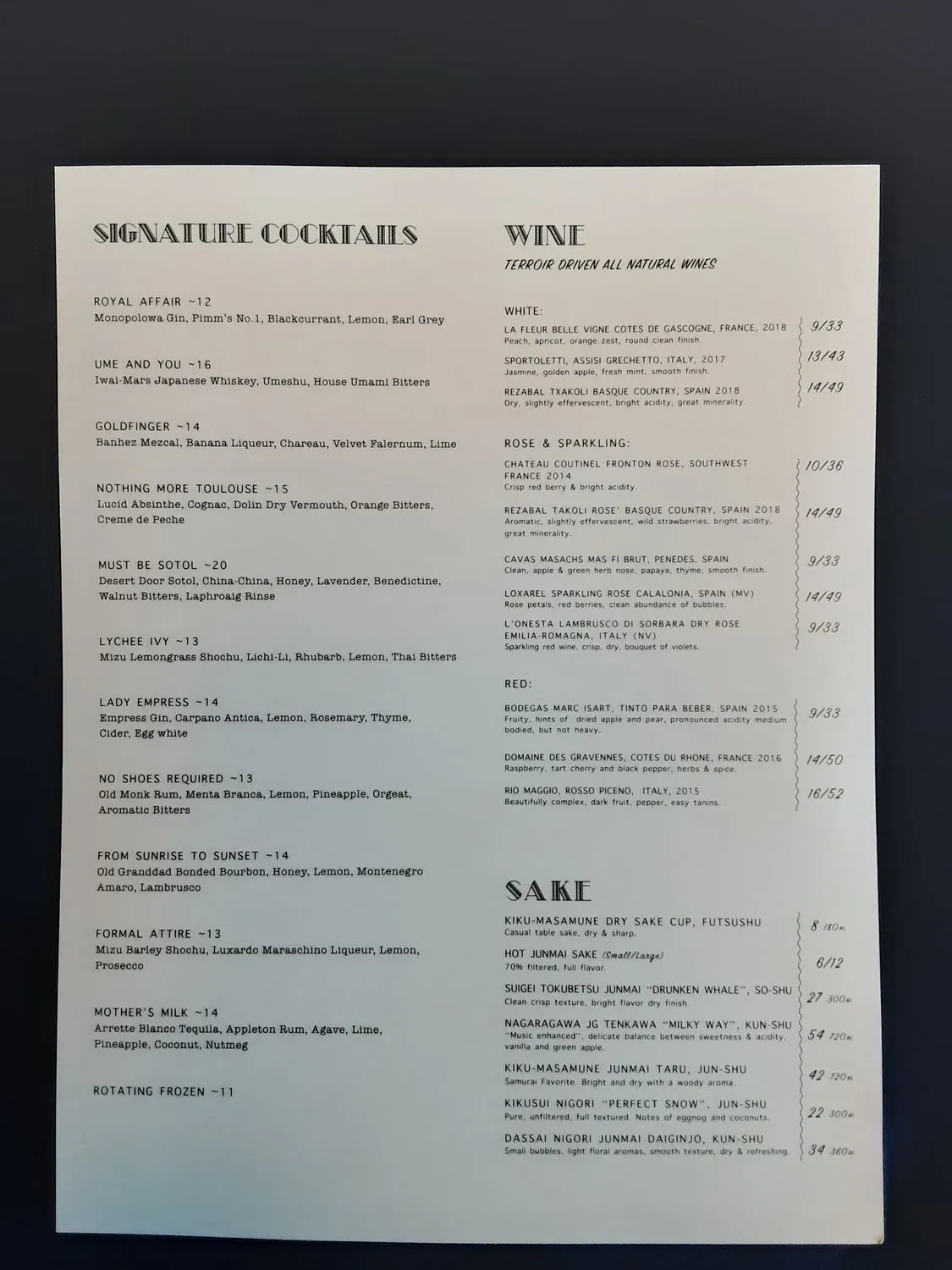 Menu 1