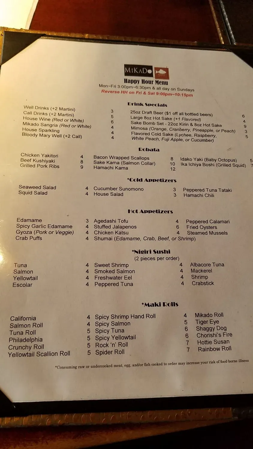 Menu 4