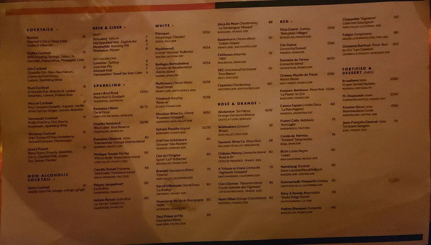 Menu 5