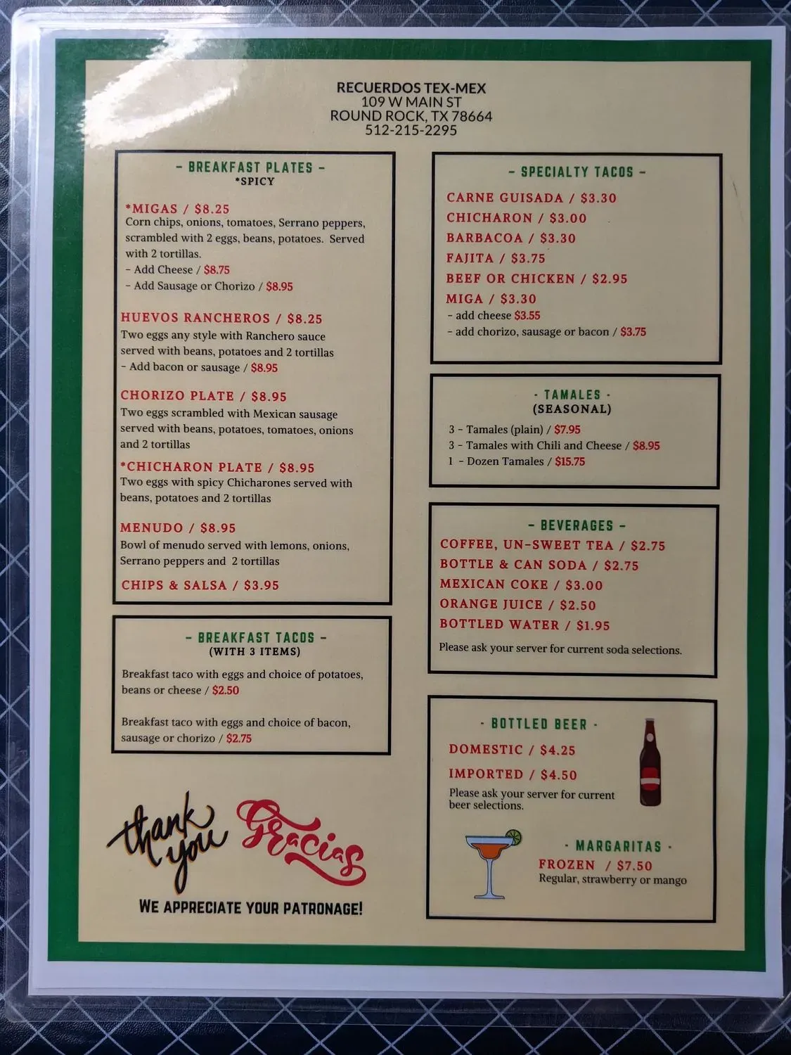 Menu 5