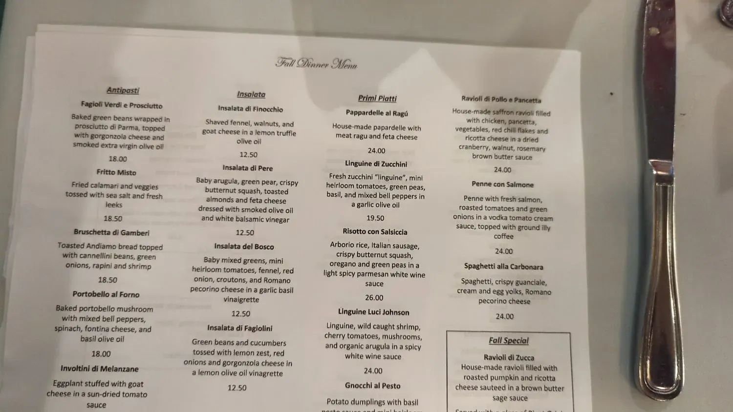 Menu 1