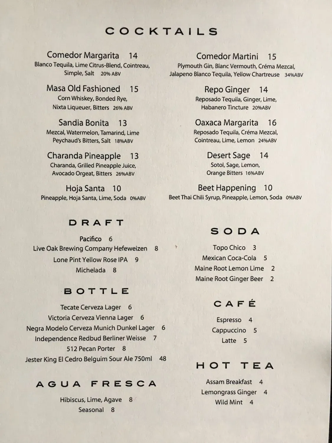 Menu 2