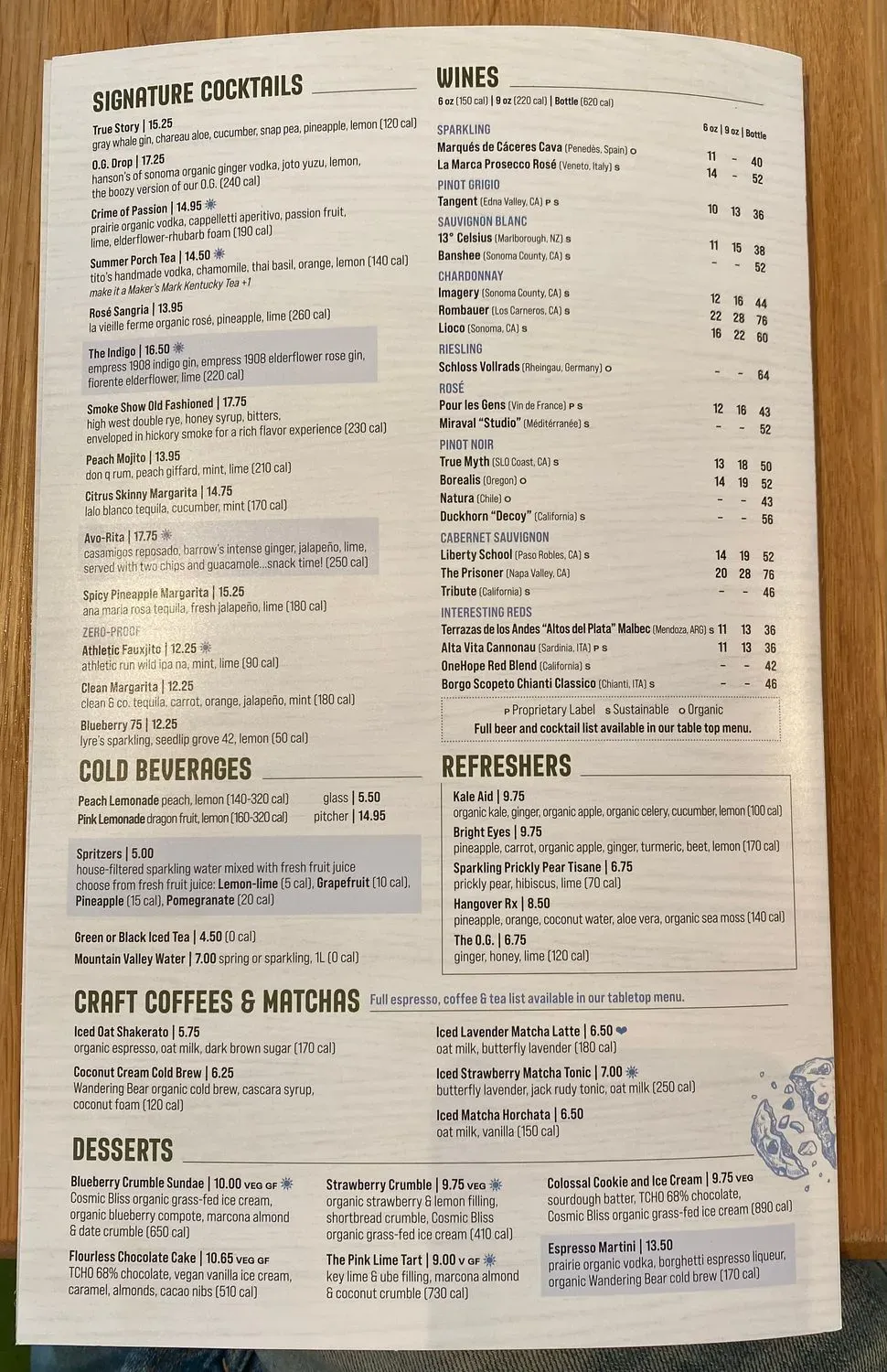 True Food Kitchen Menu - Updated November 2025