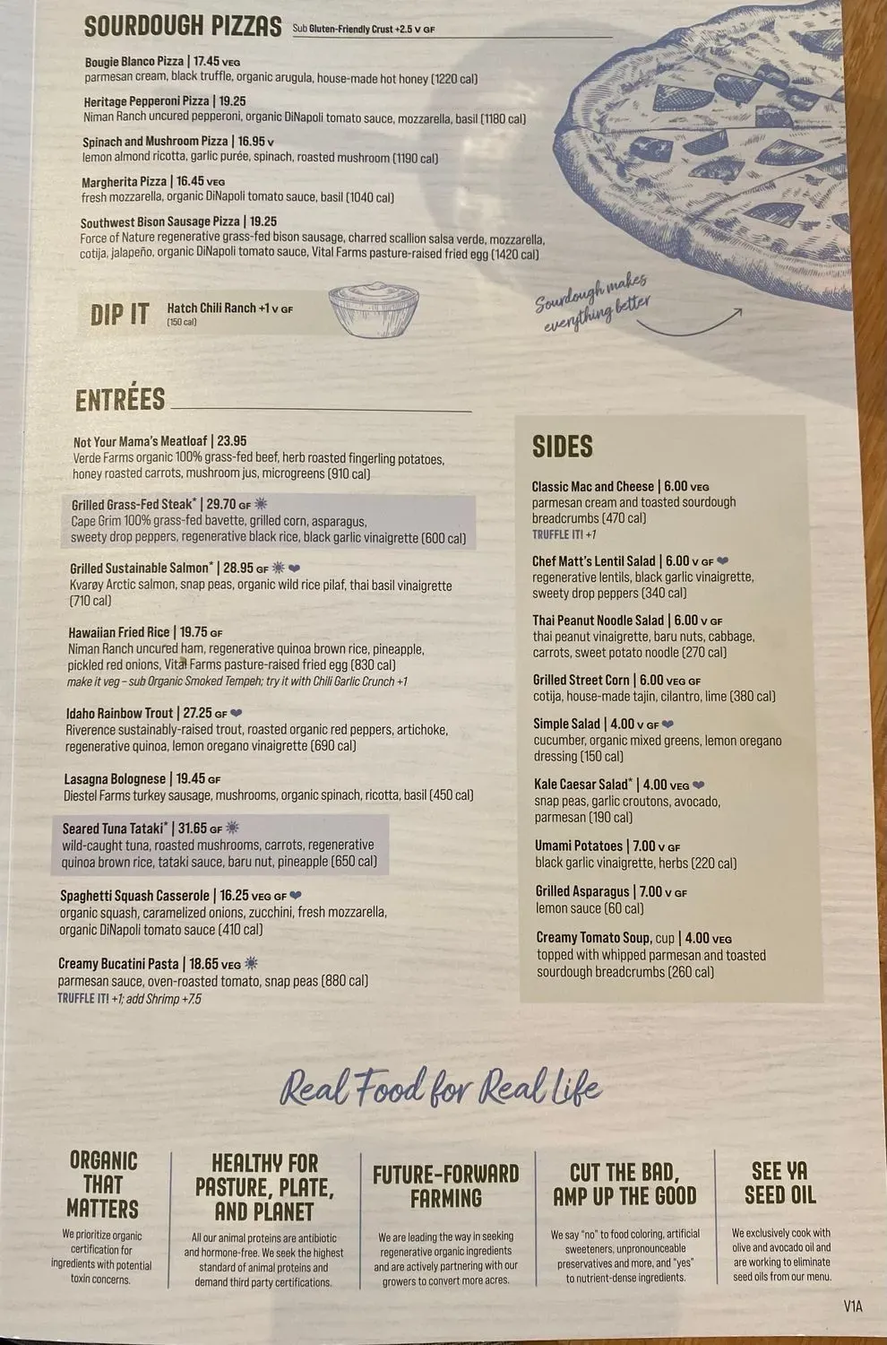 True Food Kitchen Menu - Updated November 2025