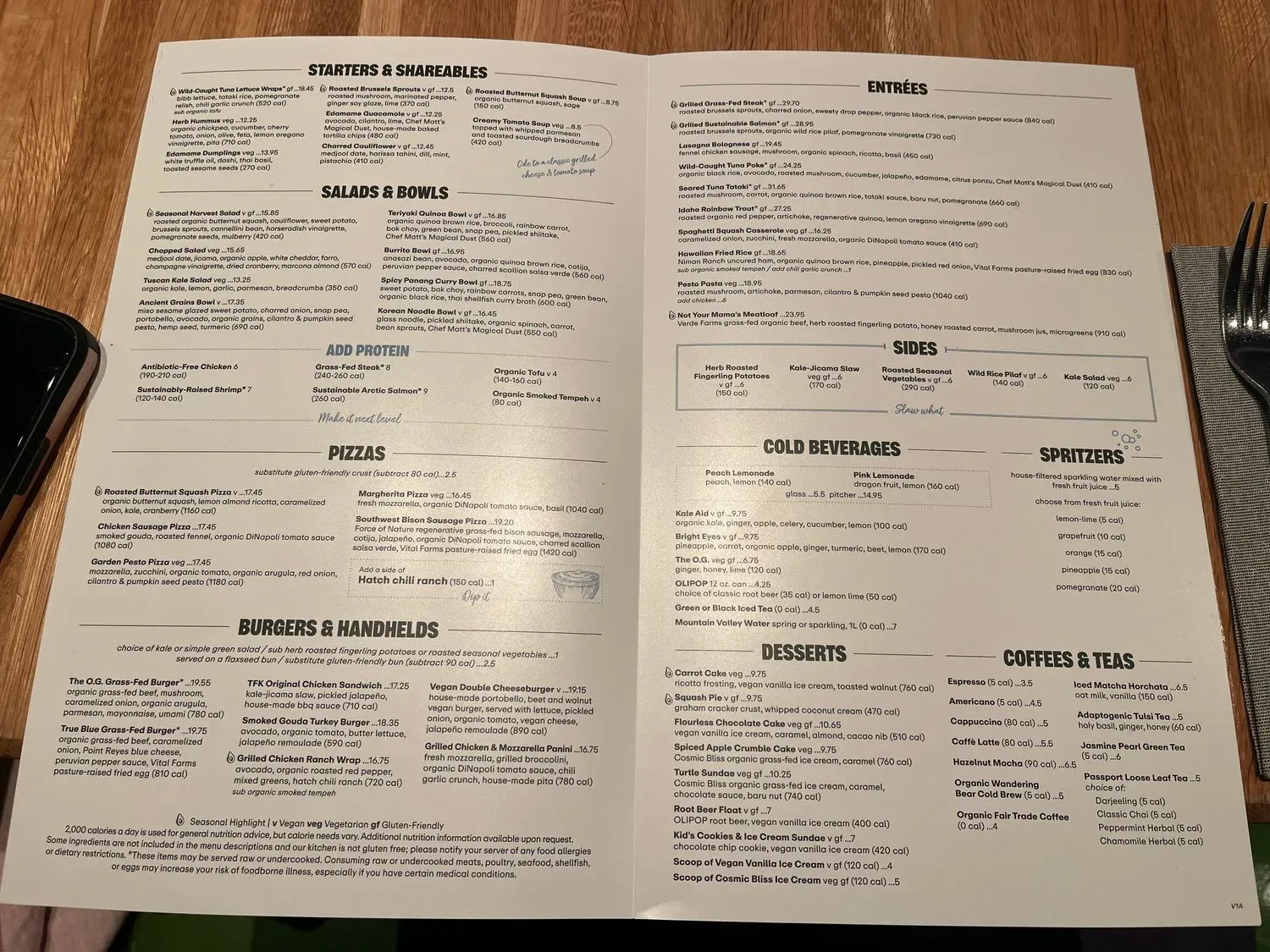 True Food Kitchen Menu - Updated November 2025
