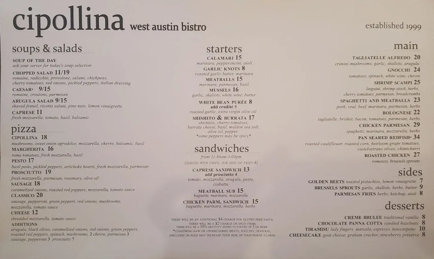 Menu 1