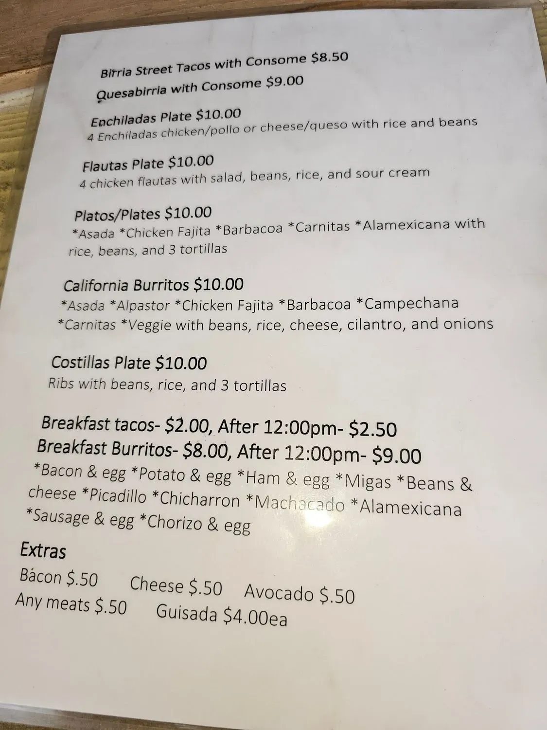 Menu 1