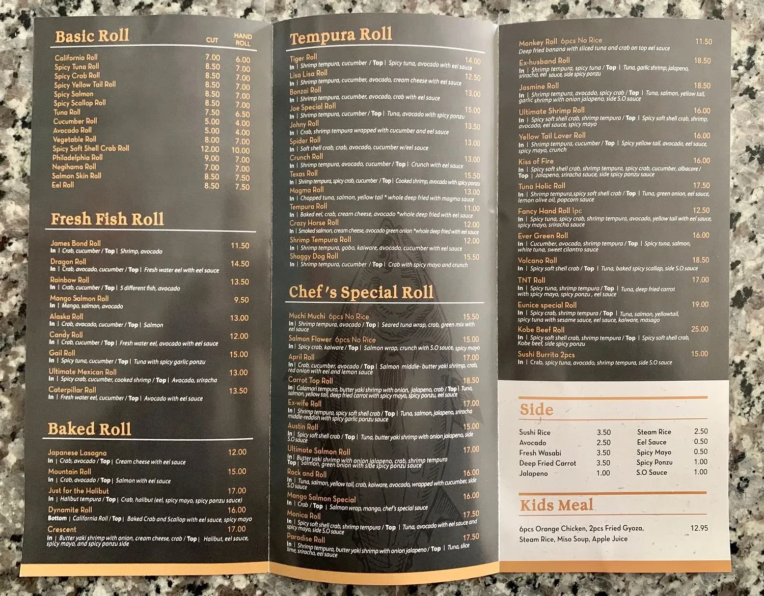 Menu 1