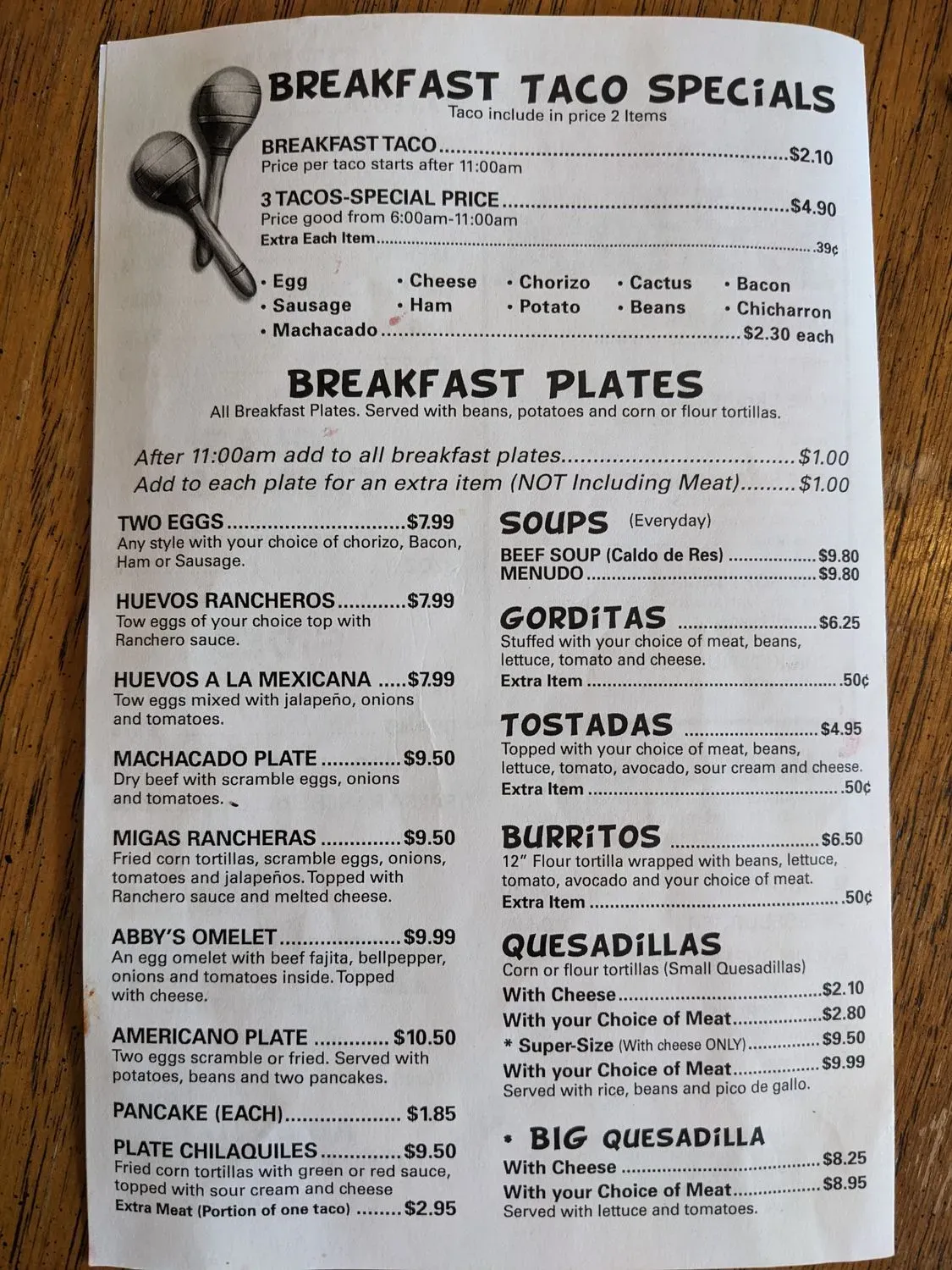 Menu 1