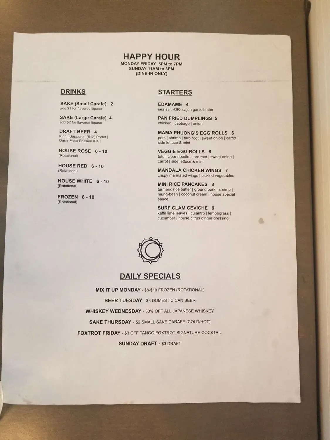 Menu 4