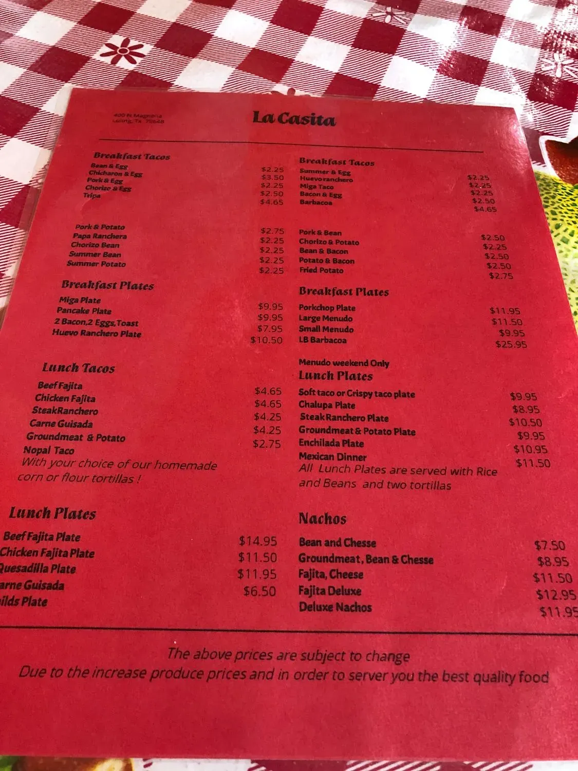 Menu 4