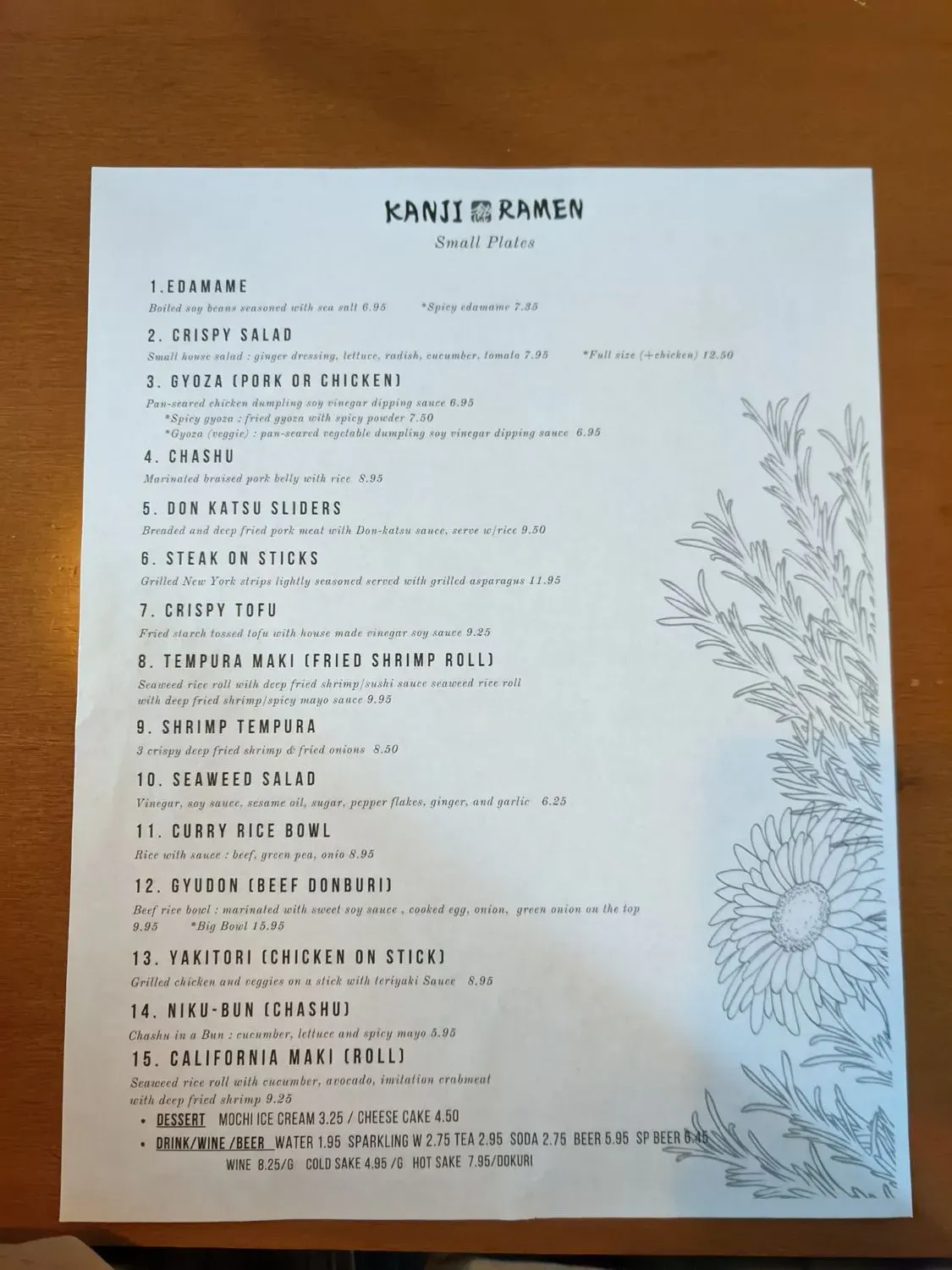 Menu 5