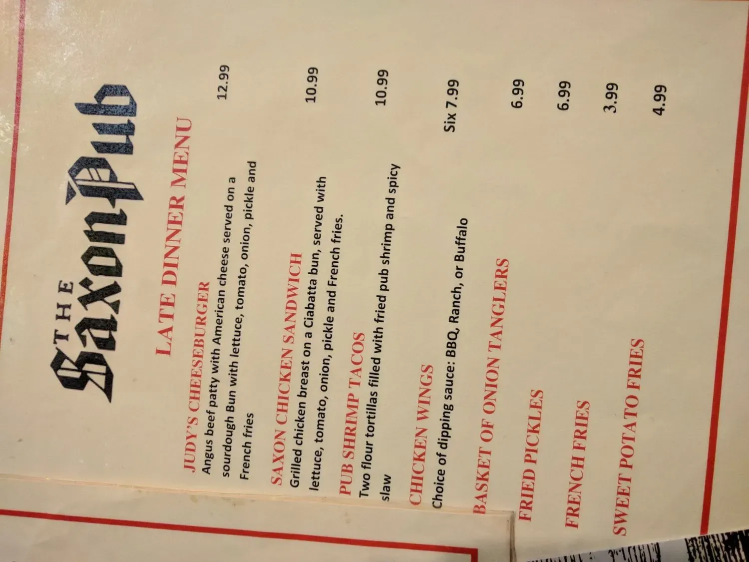 Menu 5