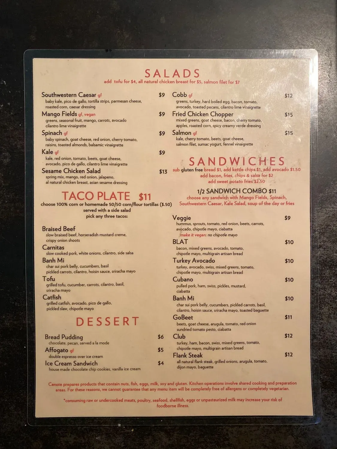 Menu 5