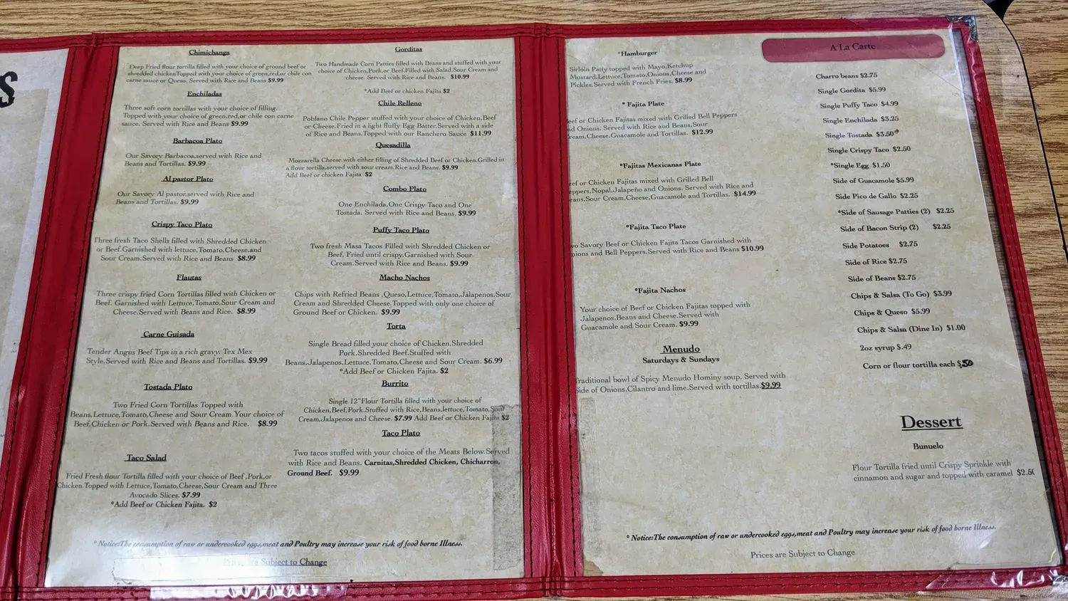 Menu 1