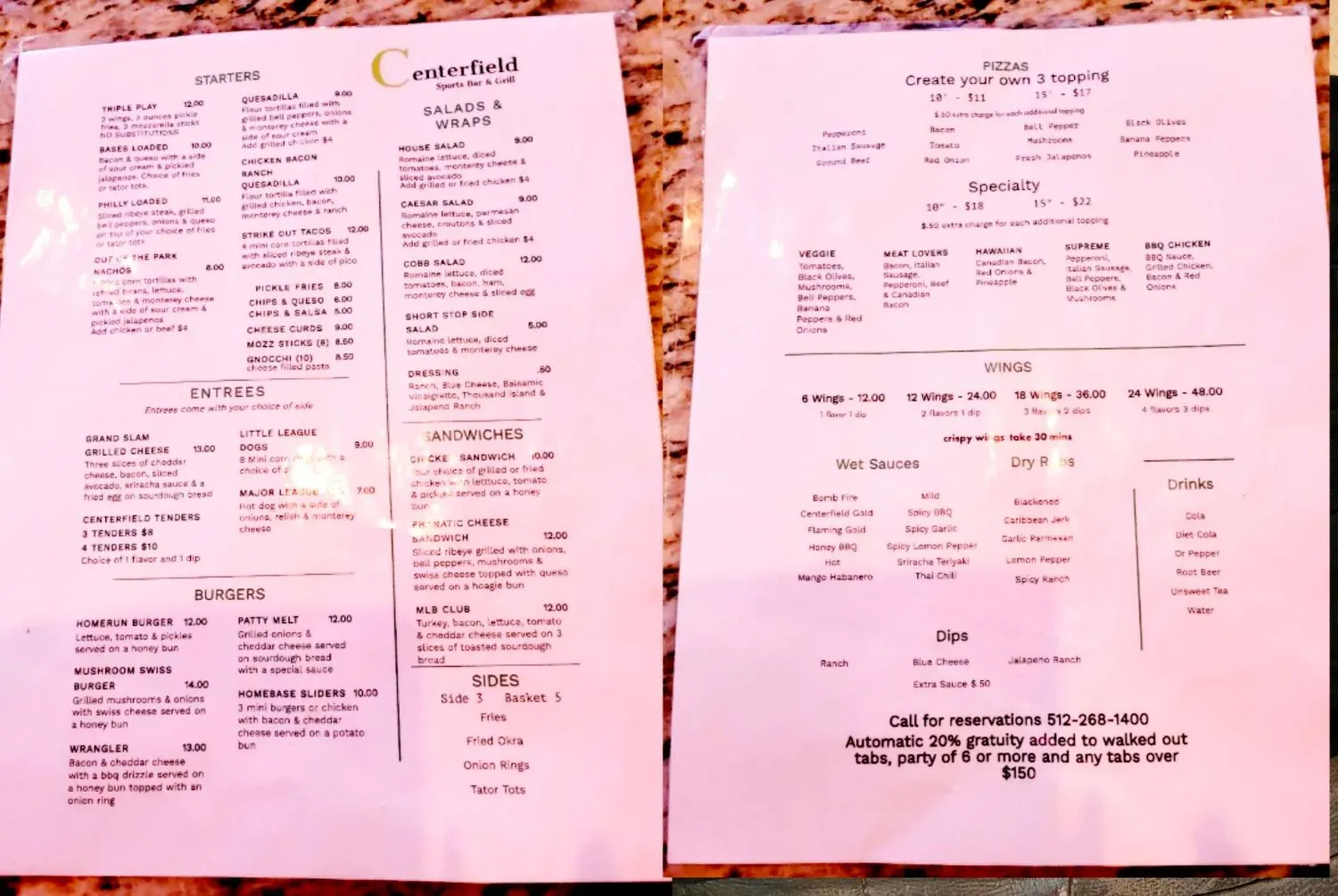 Menu 1