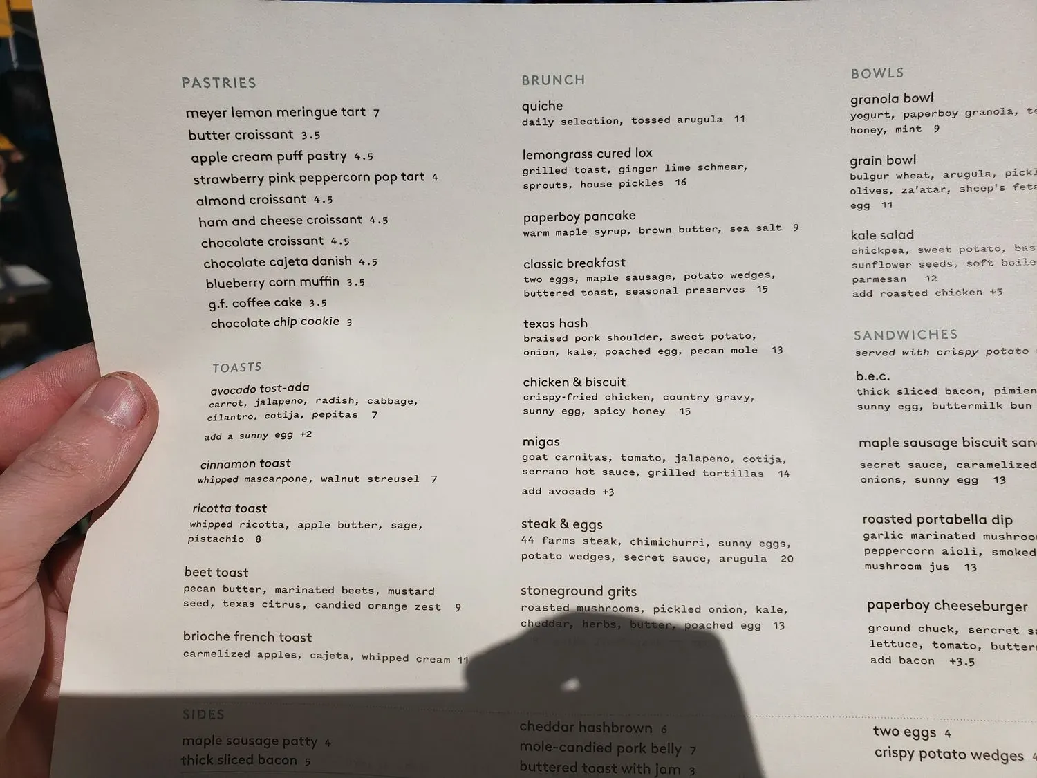 Menu 5