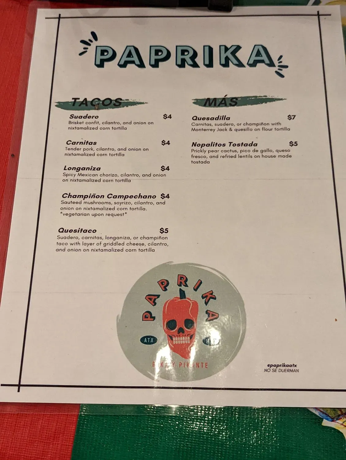 Menu 1