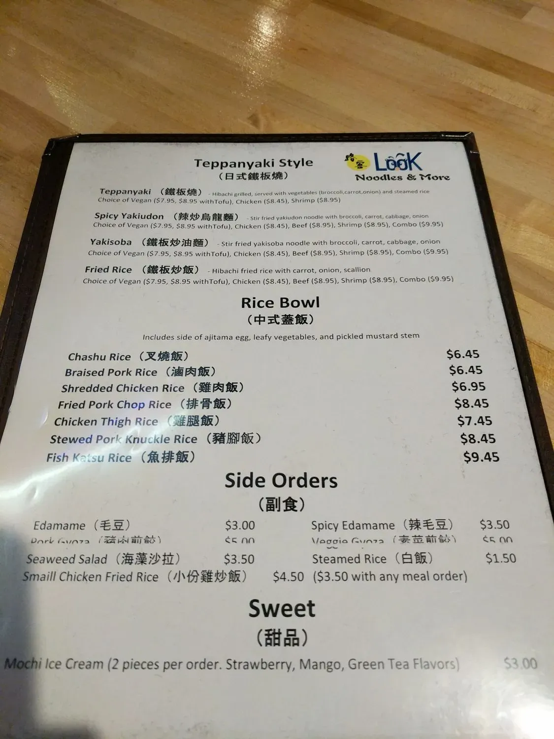 Menu 1