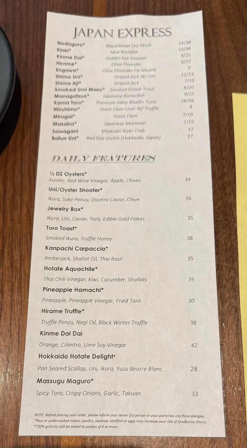 Menu 6