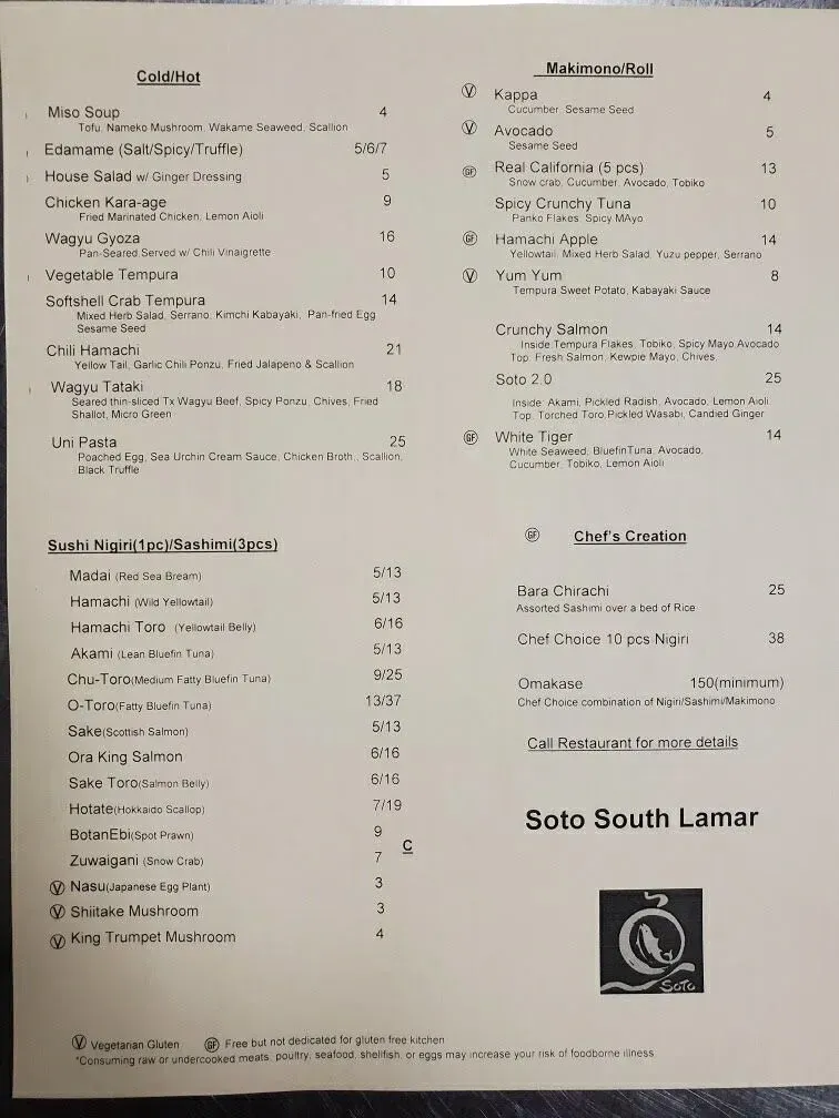 Menu 1