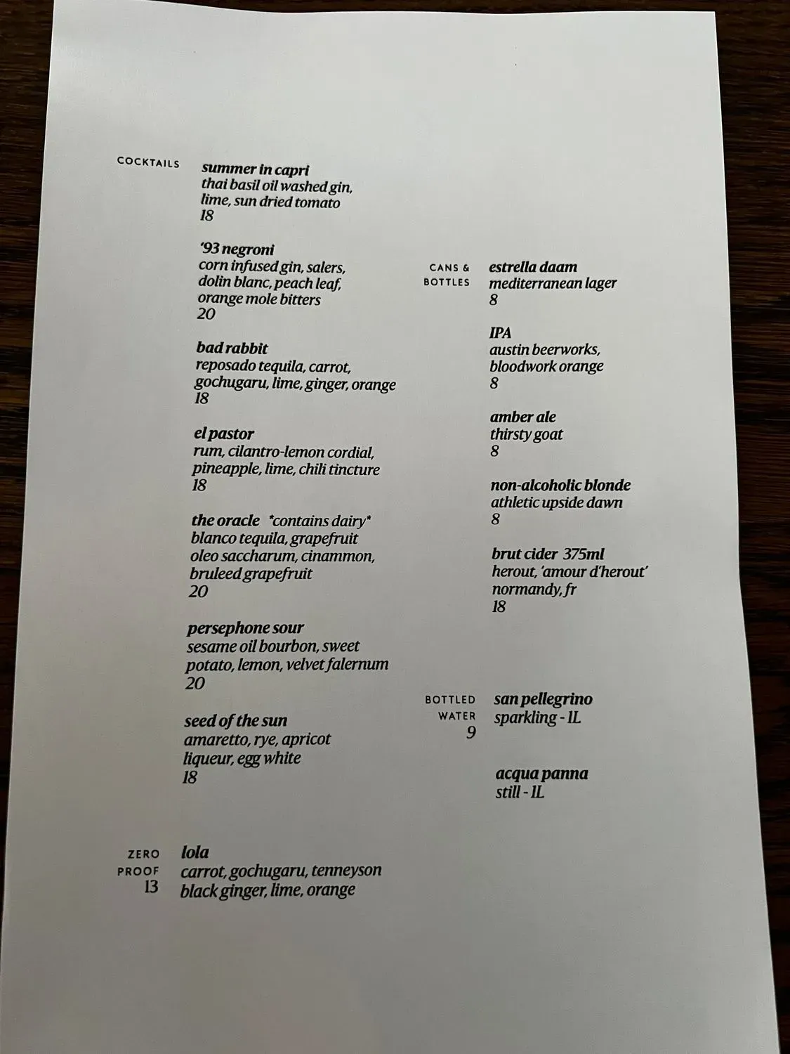 Menu 5