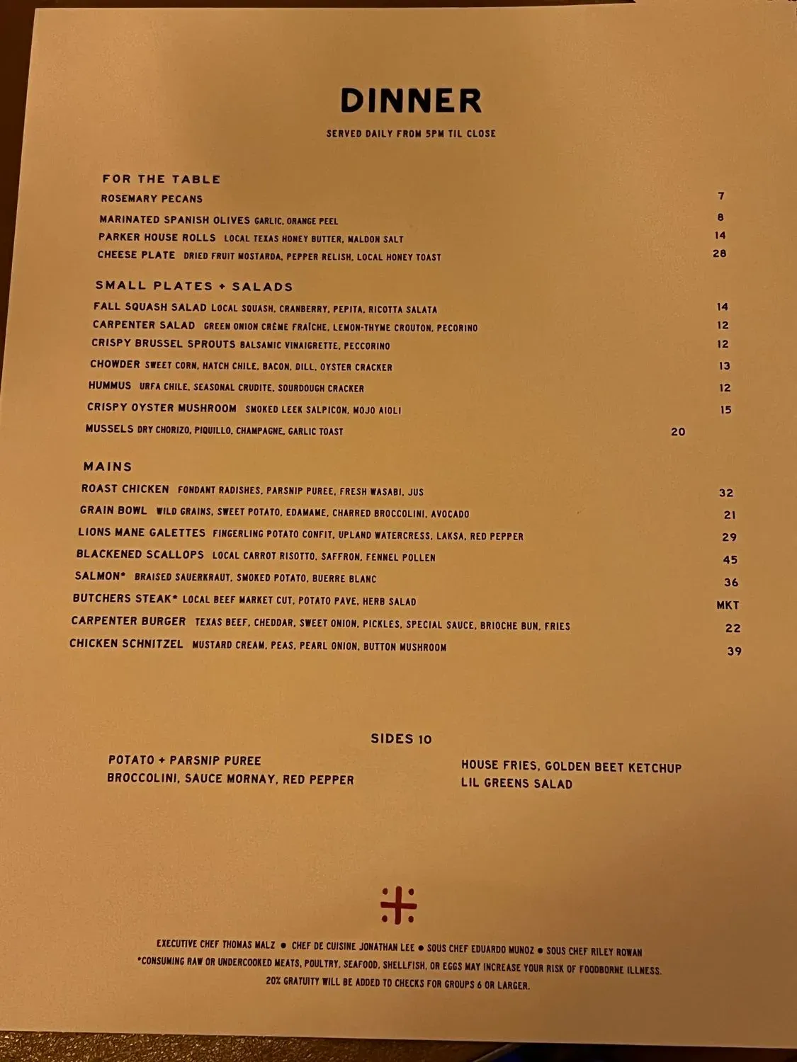 Menu 1