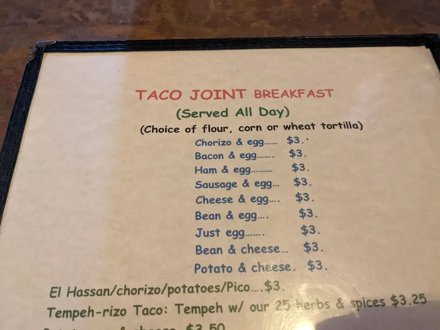 Menu 4