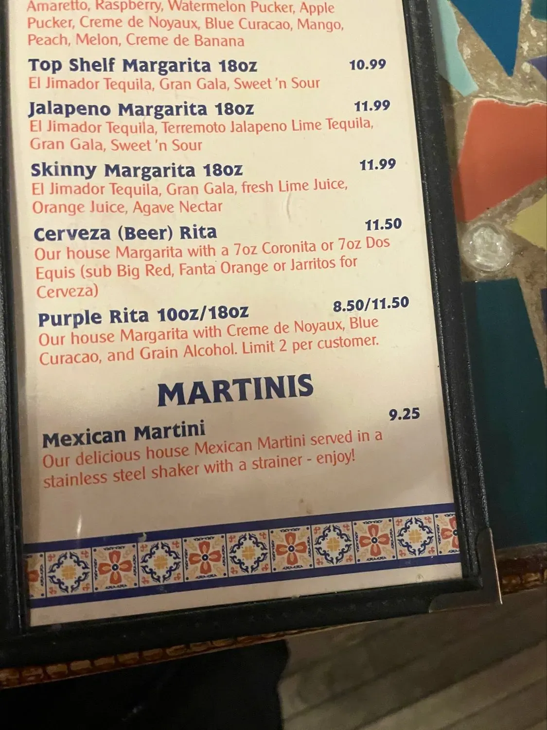 Menu 6